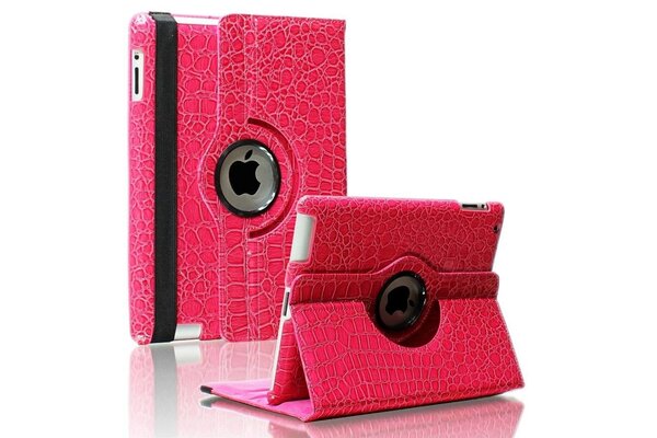 iPadspullekes.nl iPad Air 2 hoes krokodillen roze