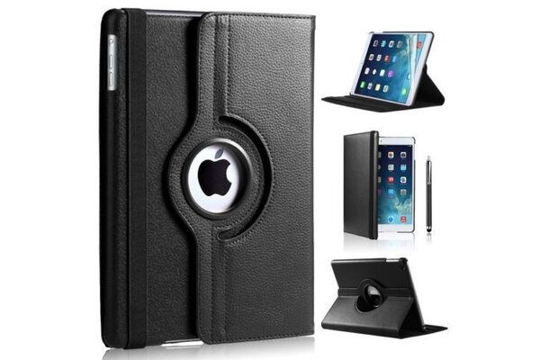 iPadspullekes.nl iPad Mini 4 hoes 360 graden zwart leer