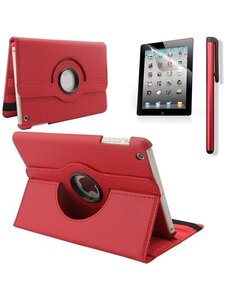 iPadspullekes.nl iPad Mini 4 hoes 360 graden leer rood