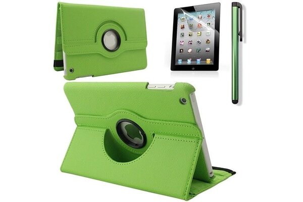 iPadspullekes.nl iPad Mini 4 hoes 360 graden leer groen
