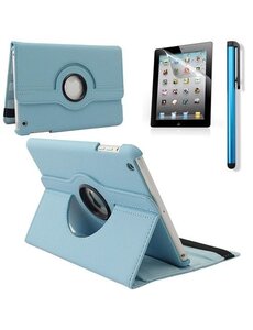 iPadspullekes.nl iPad Mini 4 hoes 360 graden leer licht blauw