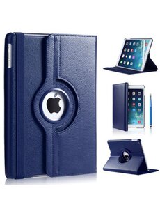 iPadspullekes.nl iPad Pro 9,7 hoes 360 graden donker blauw leer