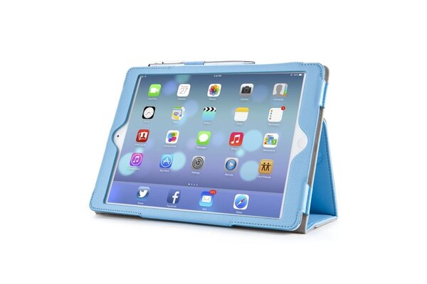 i-Blason Leather Slim Book Case for iPad Air blauw