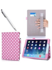 i-Blason iPad Air 2 Leather Slim Book Case roze met witte stippen