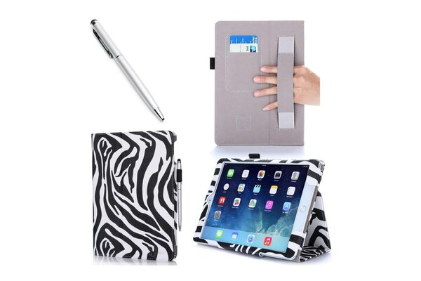 i-Blason iPad Air 2 Leather Slim Book Case zebra print