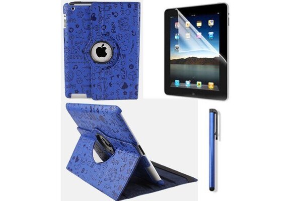 iPadspullekes.nl iPad Pro 9,7 hoes 360 graden Trendy blauw