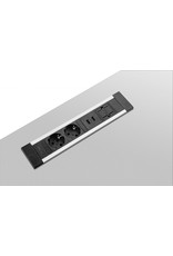 Ergo Power Desk Insert - 2x 230V - 2x USB charger - 1x Keystone