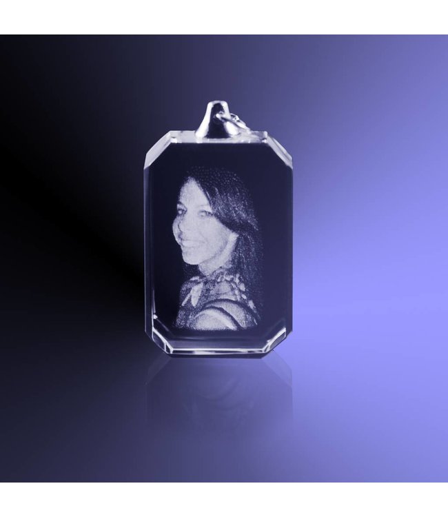 2D foto in glas - Hanger rechthoek - Kristal Glas