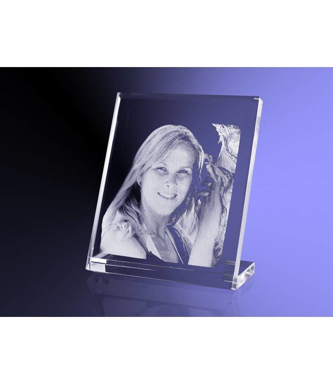2D foto in glas - Vlakglas facet verticaal - Kristal Glas