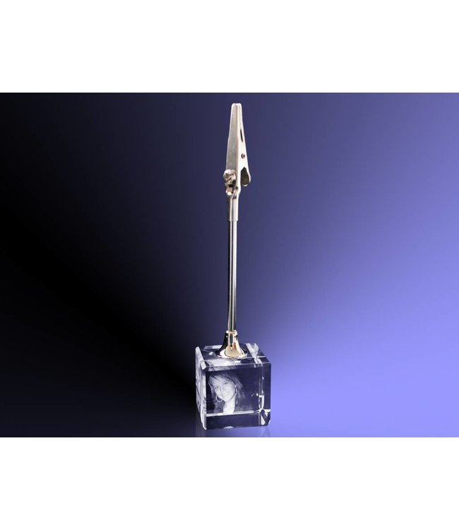 2D foto in glas  - Memo clip - Kristal Glas