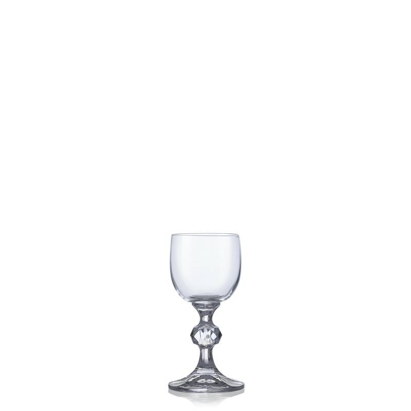 Elegant borrelglas 50 ml Claudia Bohemia Crystal met voet en sierlijke details
