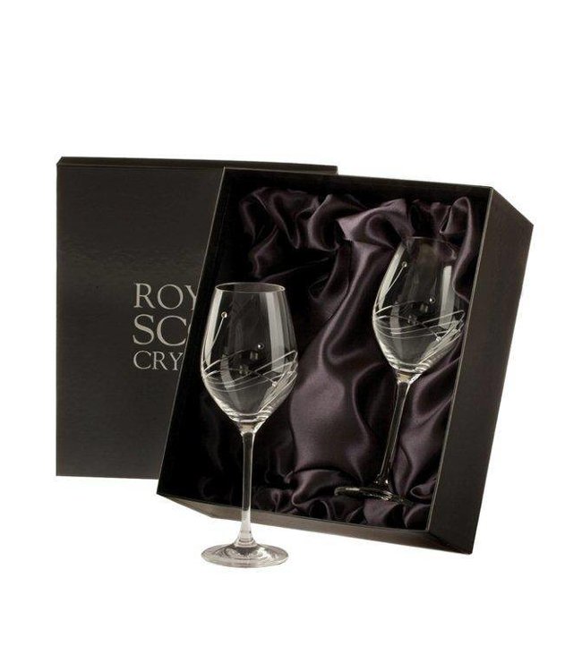 Set van 2 wijnglazen met Swarovski stenen