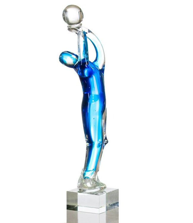 Glassculptuur - "Basketballer"
