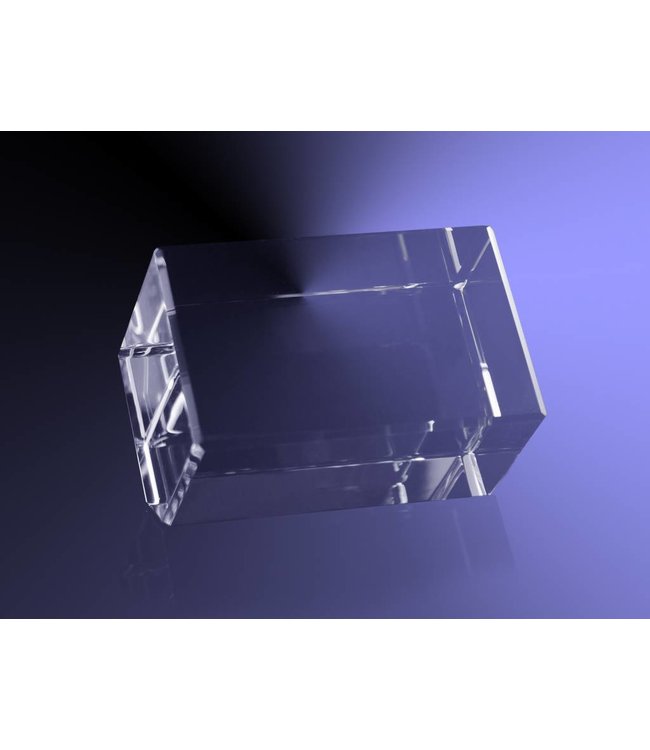 2D foto in glas - Rechthoek schuin - Kristal Glas