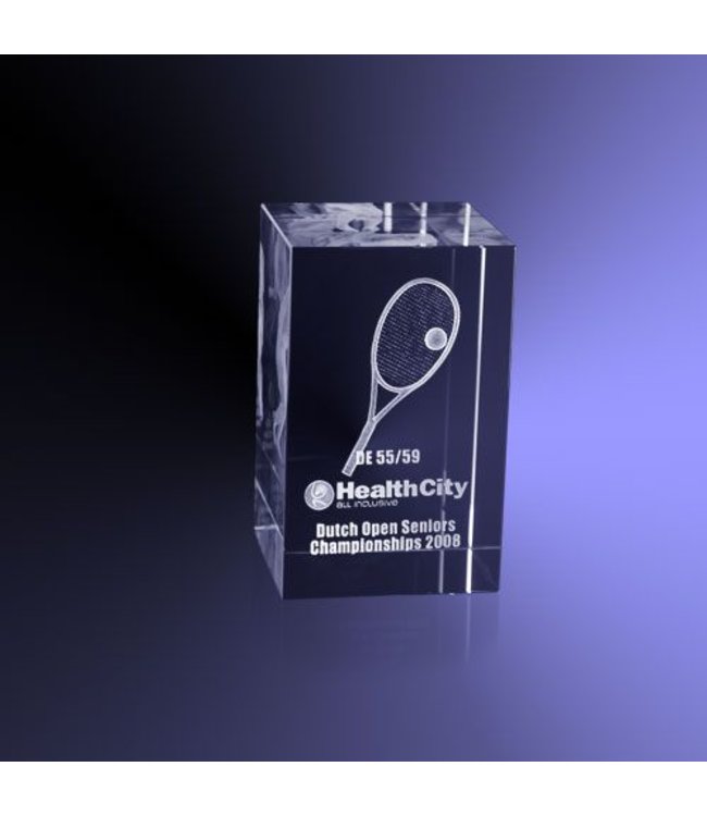 Tennis Blok Award 3D lasergravure