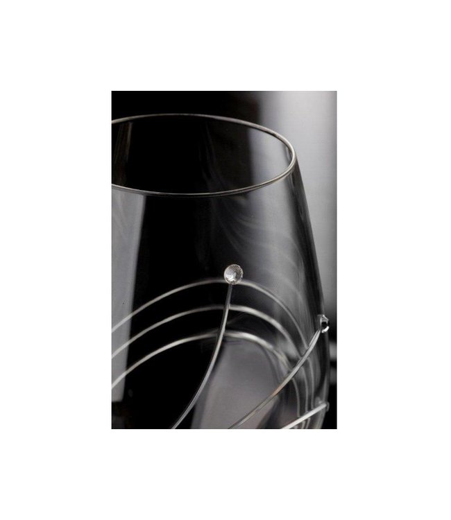 Set van 2 wijnglazen met Swarovski stenen