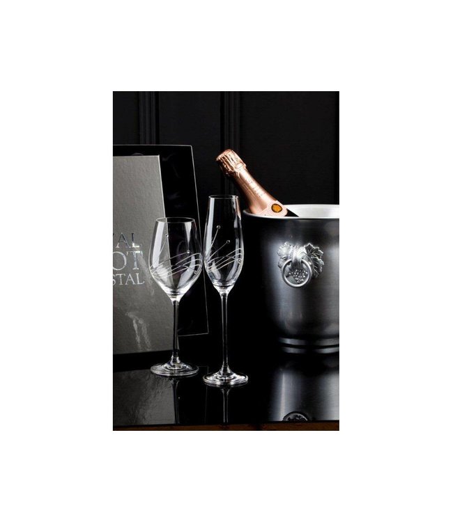 Set van 2 wijnglazen met Swarovski stenen