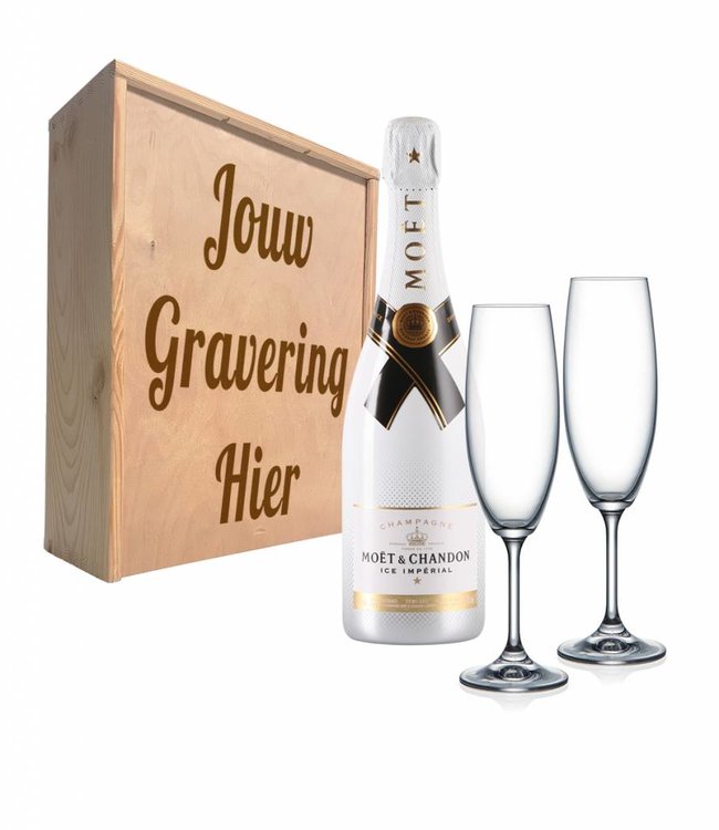 Champagnepakket met 2 champagneglazen - Moët & Chandon Ice Impérial