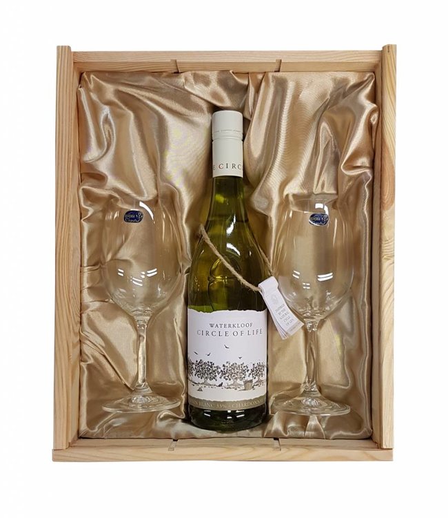 Wijnpakket met 2 glazen - Circle of life White