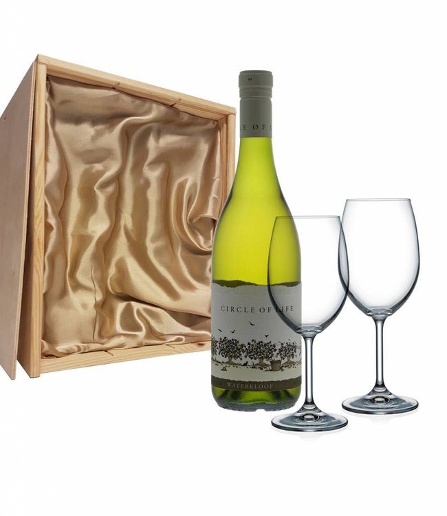 Wijnpakket met 2 glazen - Circle of life White