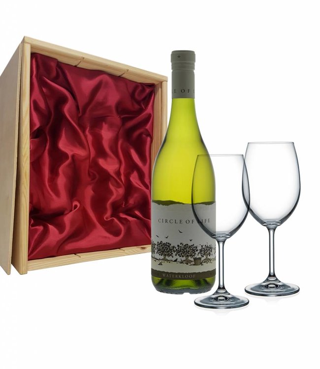 Wijnpakket met 2 glazen - Circle of life White