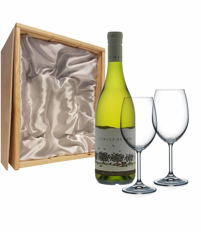Wijnpakket met 2 glazen - Circle of life White