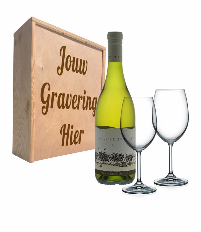 Wijnpakket met 2 glazen - Circle of life White