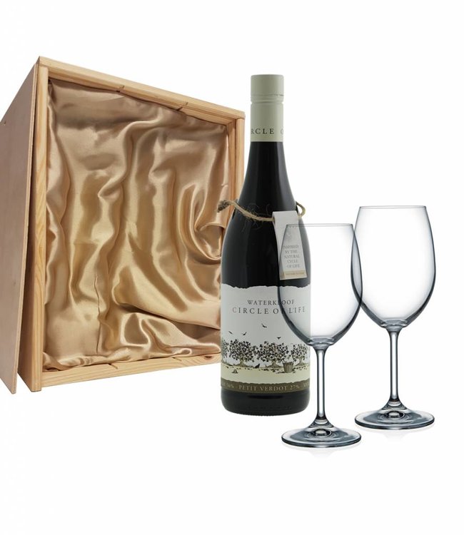 Wijnpakket met 2 glazen - Circle of life Red