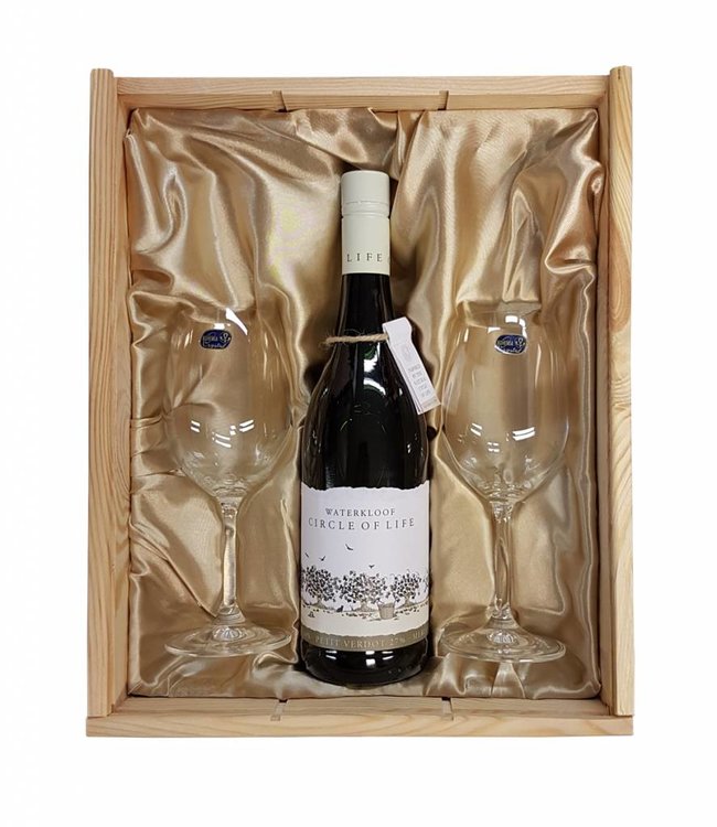Wijnpakket met 2 glazen - Circle of life Red