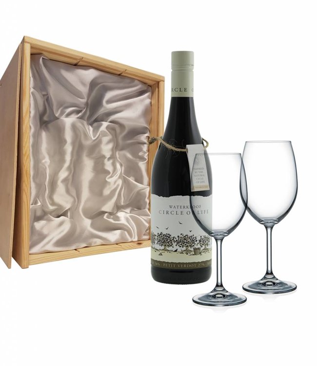 Wijnpakket met 2 glazen - Circle of life Red