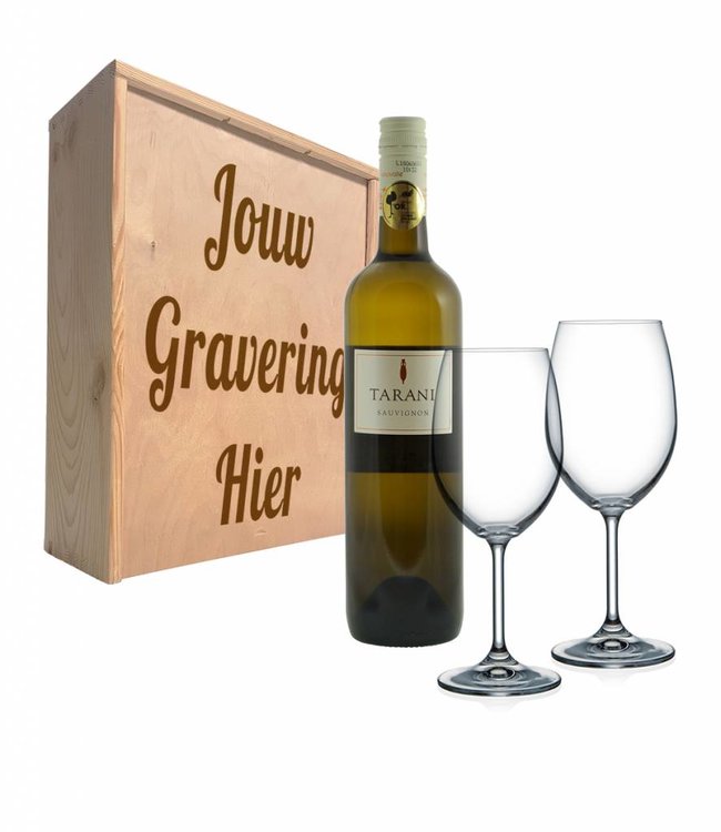 Wijnpakket met 2 glazen - Tarani Sauvignon Blanc