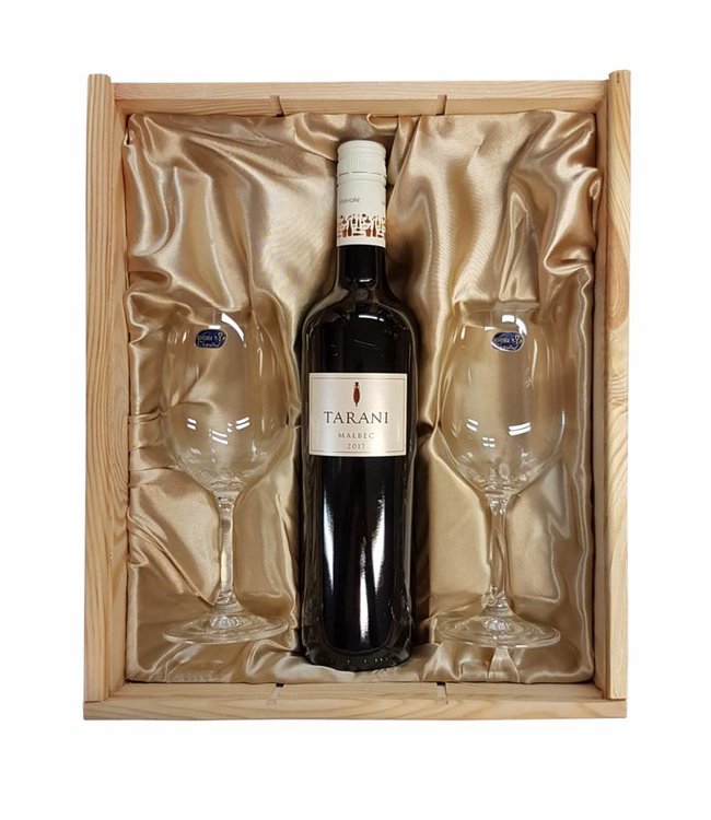 Wijnpakket met 2 glazen - Tarani Malbec