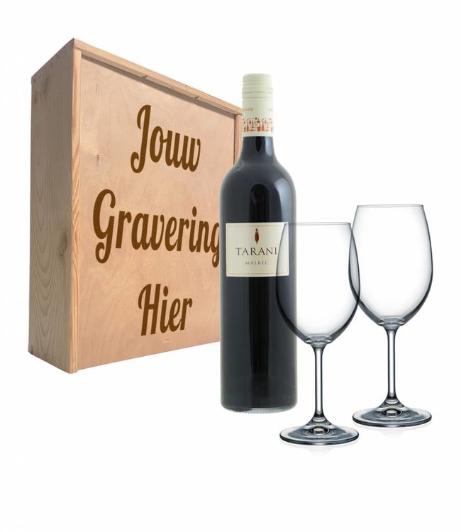 Wijnpakket met 2 glazen - Tarani Malbec