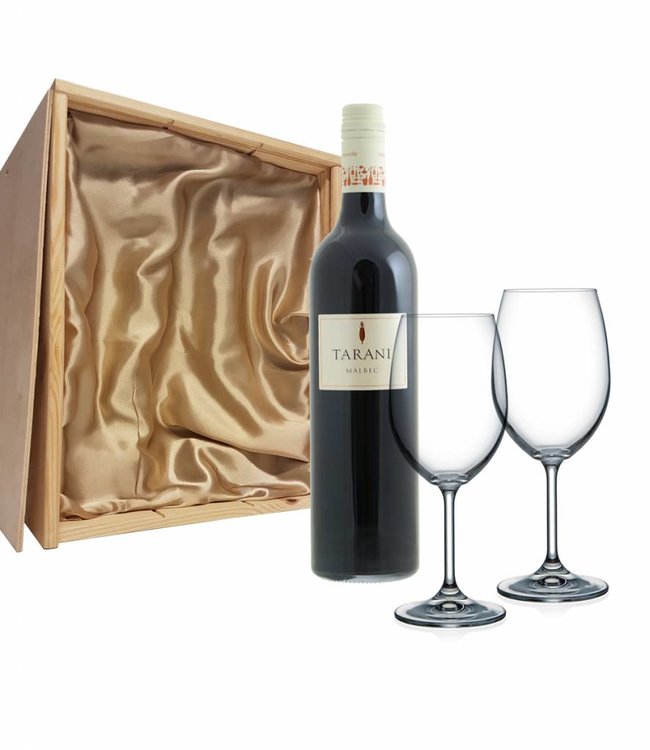 Wijnpakket met 2 glazen - Tarani Malbec