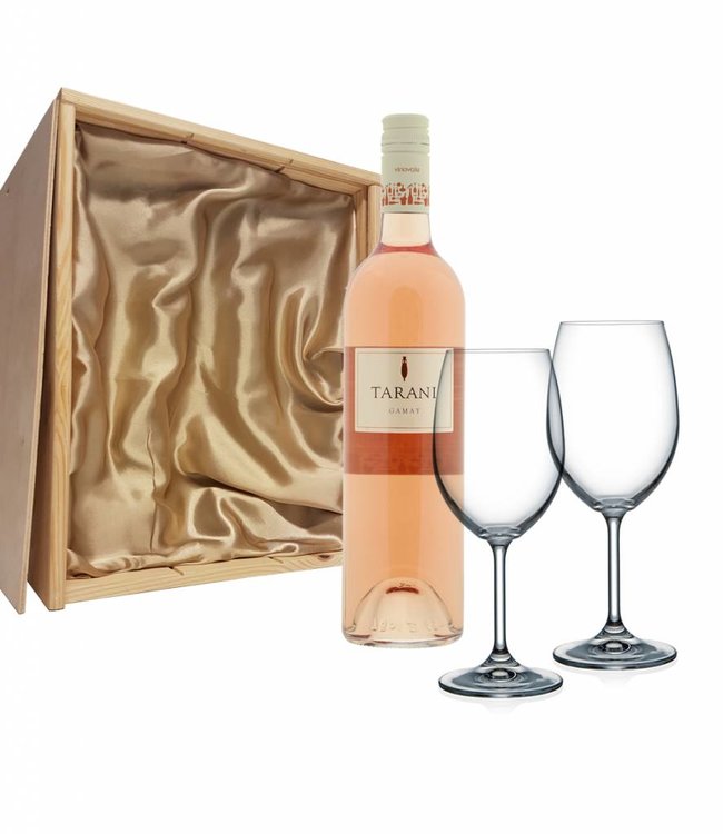 Wijnpakket met 2 glazen - Tarani Gamay rosé