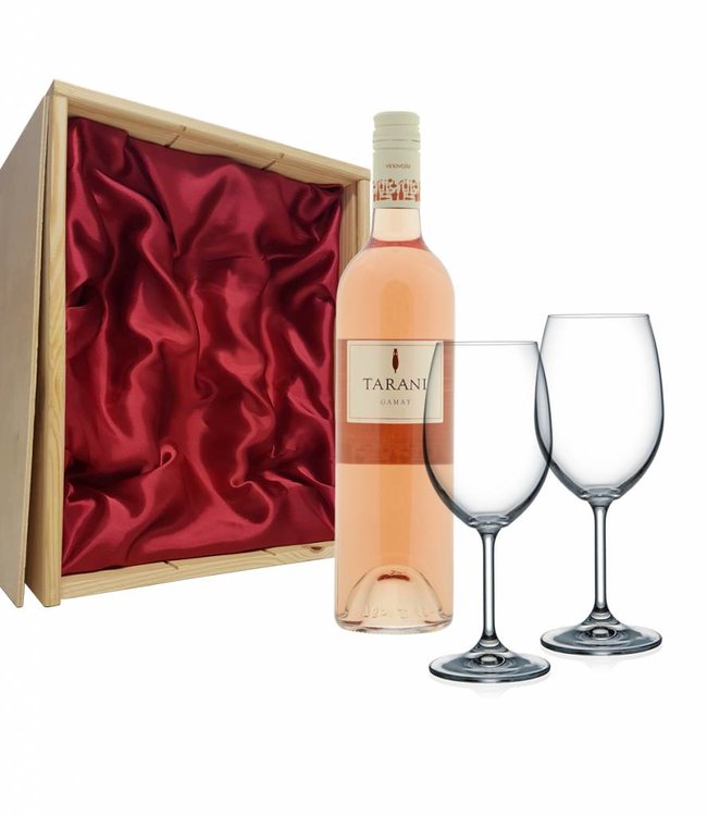 Wijnpakket met 2 glazen - Tarani Gamay rosé