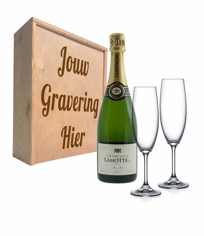 Champagnepakket met 2 champagneglazen - Lamotte Champagne