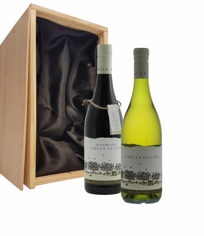 Wijnpakket 2 flessen: Circle of Life witte en rode wijn
