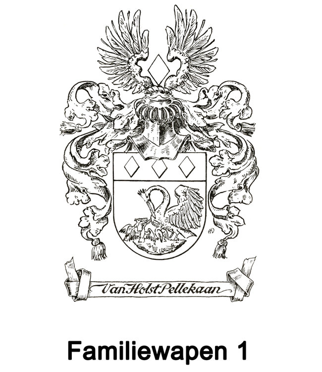 Glazen blok met familiewapen