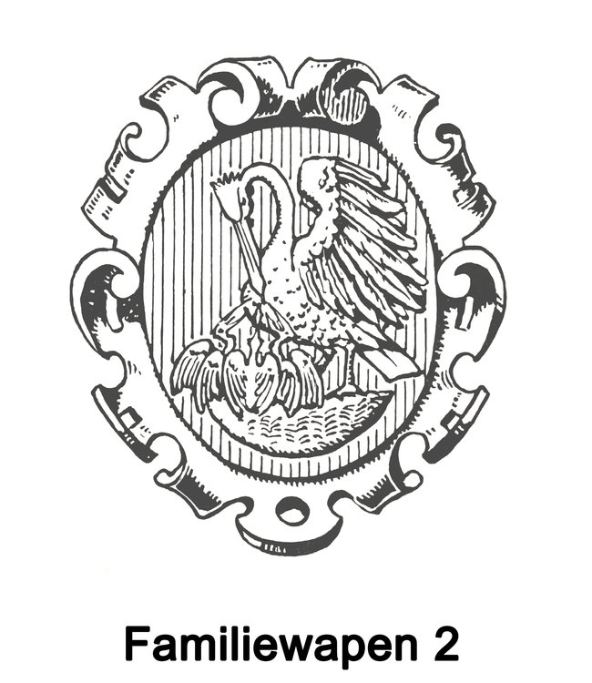 Glazen blok met familiewapen