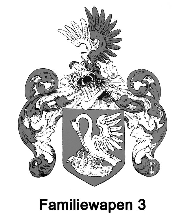 Glazen blok met familiewapen