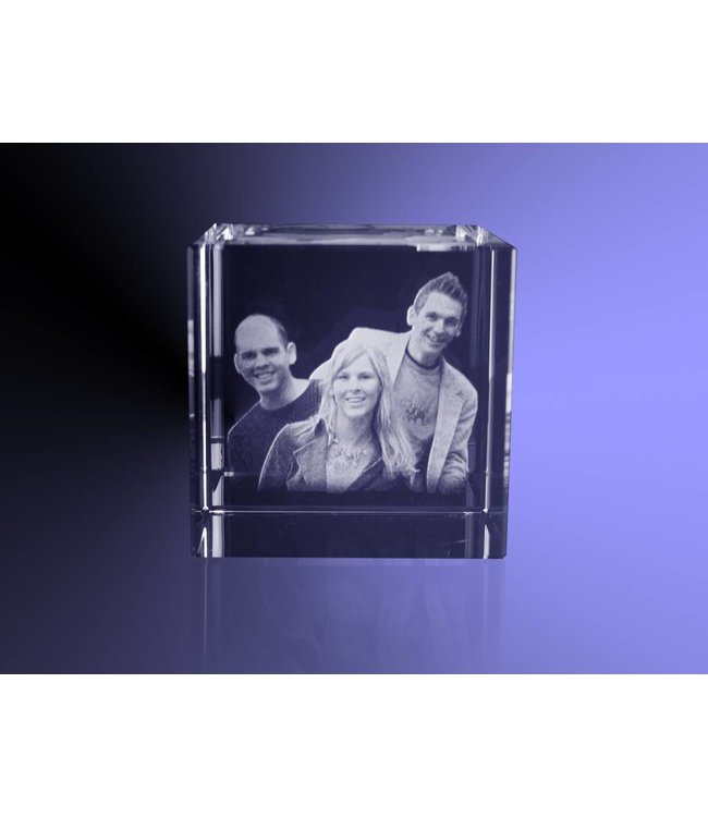 2D foto in glas - Kubus 5 cm- - Kristal Glas