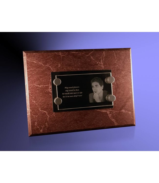 2D foto in glas - Glasplaat incl. 4 afstandhouders - 130x180x8 mm - Kristal Glas