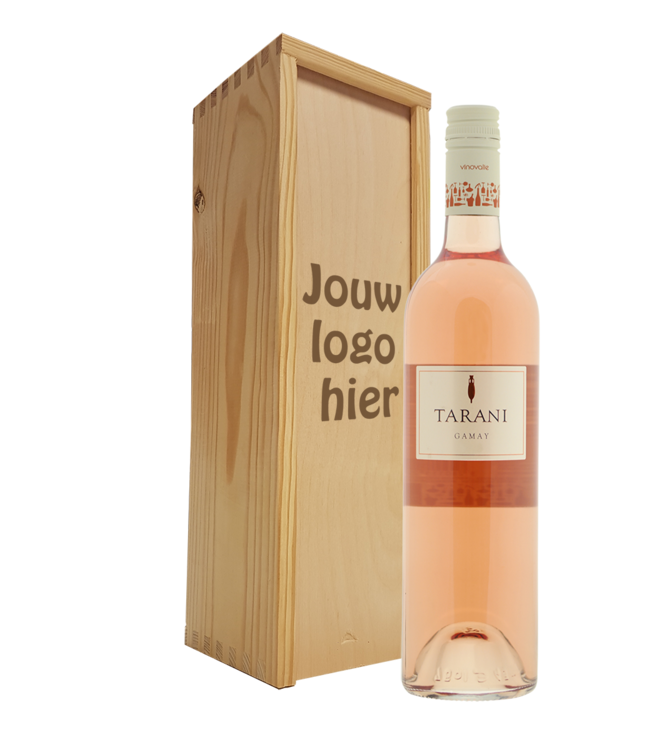 Wijnpakket met gegraveerde deksel en keuze fles wijn