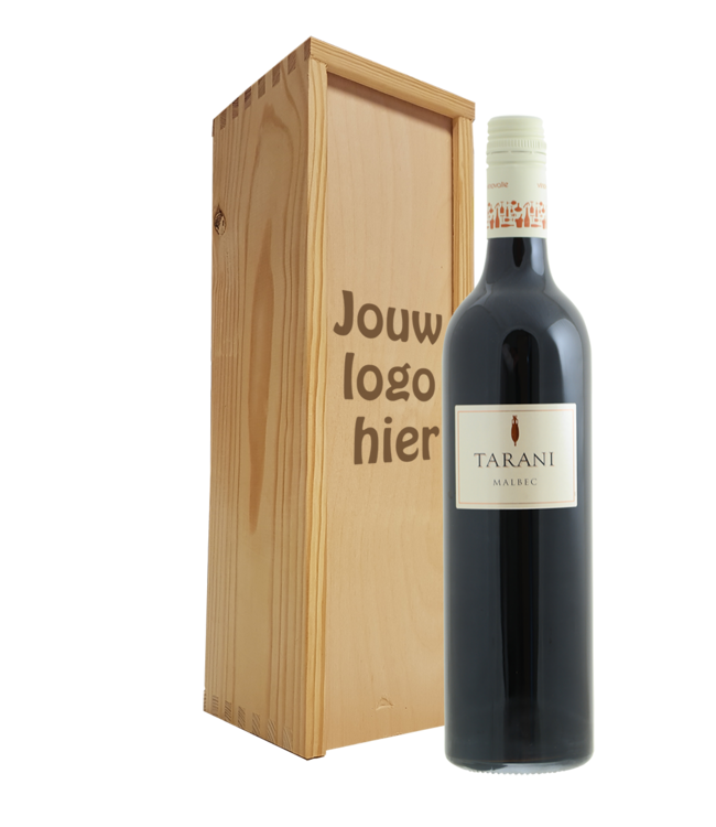 Wijnpakket met gegraveerde deksel en keuze fles wijn