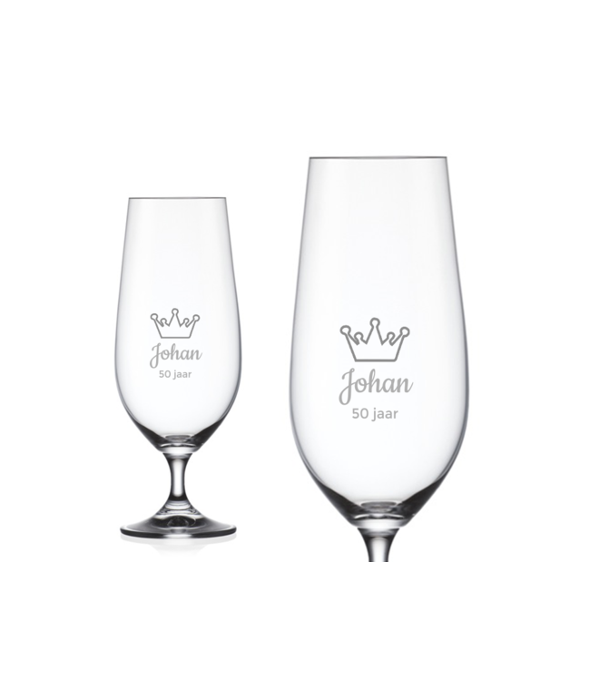 Bierglas 380 ml met eigen ontwerp Lara Bohemia Crystal