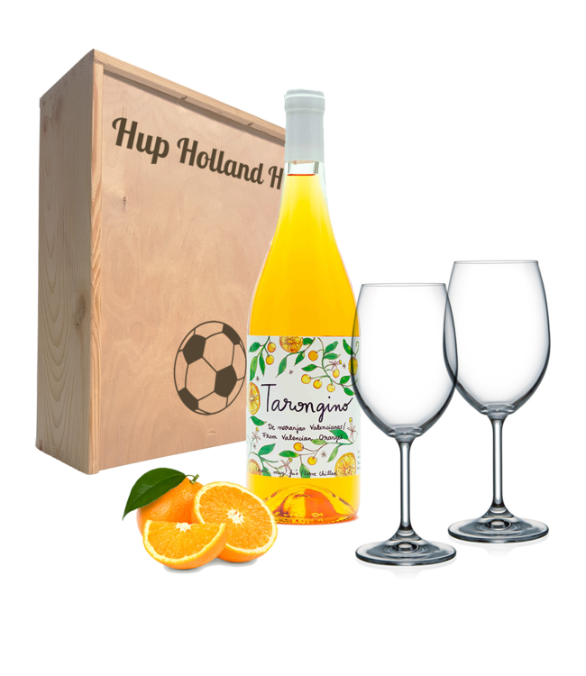 Wijnpakket met 2 glazen - Tarongino Orange