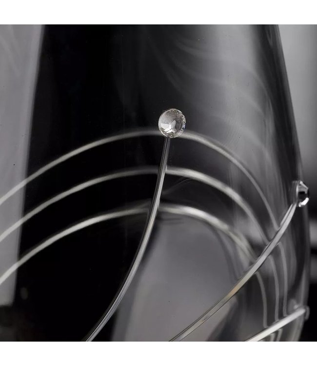 Set van 2 ginglazen met Swarovski stenen graveren
