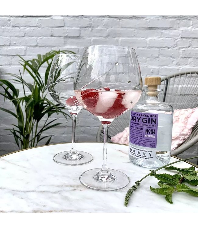 Set van 2 ginglazen met Swarovski stenen graveren