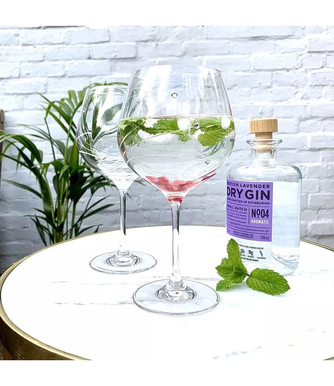 Set van 2 ginglazen met Swarovski stenen graveren